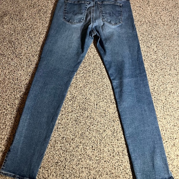 AG Adriano Goldschmied Women’s Blue The Farrah Skinny Ankle Cuff Slit Jeans 29 - Picture 9 of 16